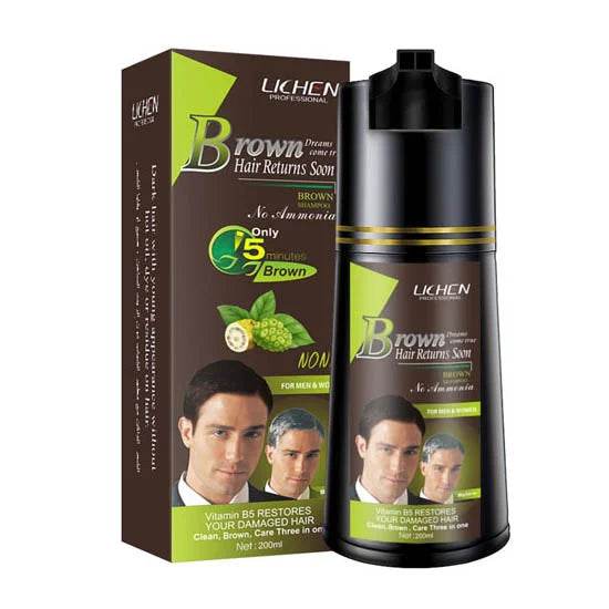 (200ml) Lichen Hair Color Shampoo For Men and Women - SMWSHOP