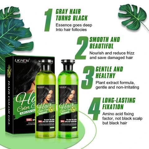 (500 ML) Lichen Hair Color Gel with Argan Oil - swmart