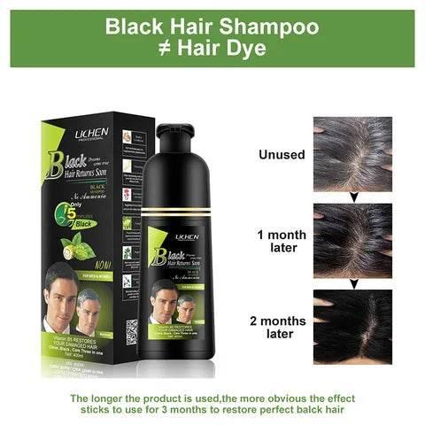 (200ml) Lichen Hair Color Shampoo For Men and Women - swmart
